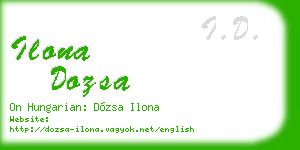 ilona dozsa business card